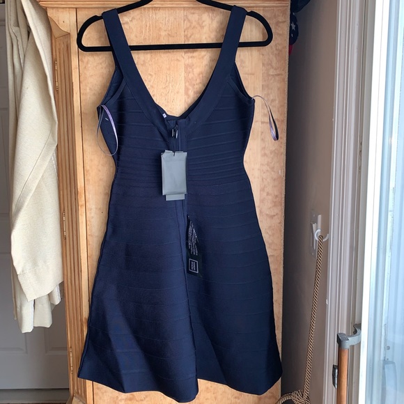 Herve Leger Pacific Blue Eva Dress NWT - Picture 3 of 5